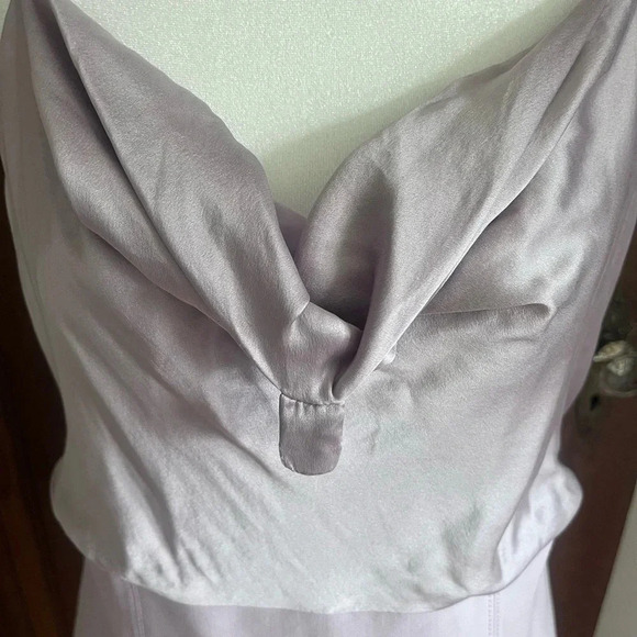 Cinq à Sept Purple Sleeveless Cowl Neck Shift Dress Women Size 10 - Picture 3 of 9
